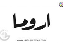 Arooma Shop or Business Name Urdu Calligraphy