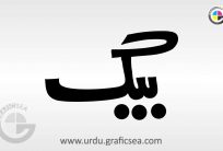 Bag English Word in Urdu Calligraphy