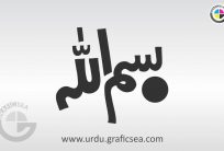 Bismillah Urdu Shop Name Bold Calligraphy
