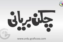 Chicken Biryani Urdu Word Calligraphy
