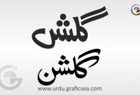 Ghulshan Urdu Name Calligraphy Free