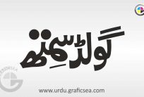 Gold Smith English Word in Urdu Calligraphy