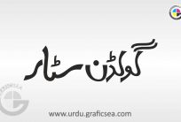 Golden Star word Urdu Calligraphy Free