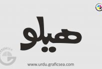 Hello English Word in Urdu Calligraphy