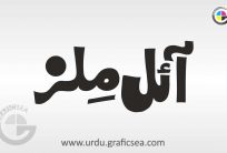 Oil Mills English Word in Urdu Calligraphy