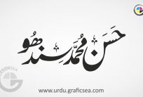 Hasan Muhammad Sindho Urdu Name Calligraphy