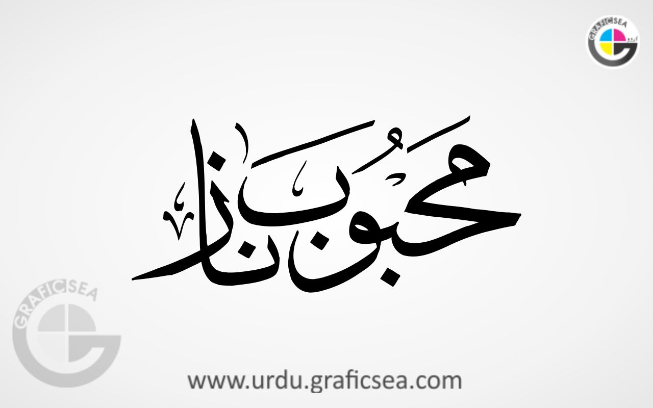 Mehboob Naaz Urdu Name Calligraphy Free