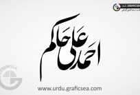 Ahmad Ali Hakim Urdu Name Calligraphy