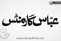Abbas Garments Urdu Word Calligraphy