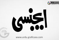 Agency Urdu Word Calligraphy