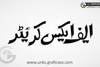 F X Creater Shop Name Urdu Calligraphy