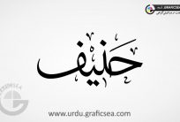 Hanif Urdu Name Calligraphy
