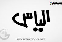 Ilyas Urdu Name Calligraphy Free