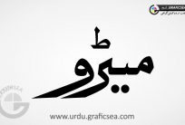 Metro Shop Name Urdu Calligraphy Free