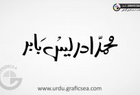 Adress Babar Urdu Name Calligraphy Free