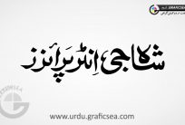 Shah G Inter Prizes Shop Name Urdu Calligraphy