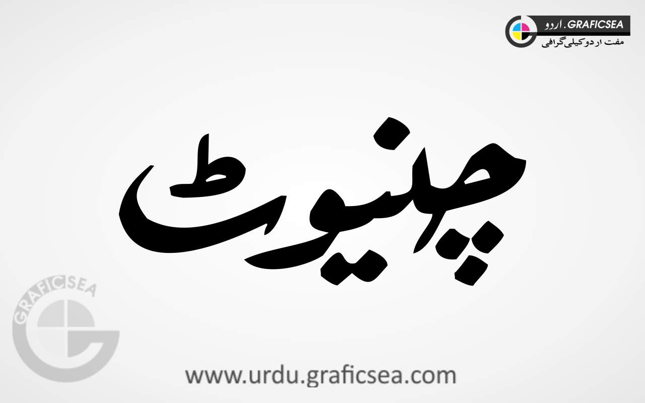 Chiniot City Name Urdu Calligraphy