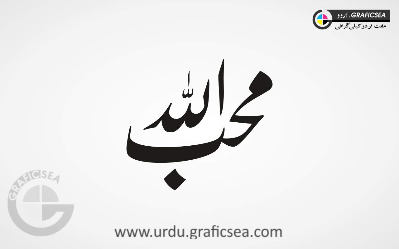 Mohib Ullah Urdu Name Calligraphy