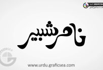 Nasir Shabir Urdu Name Calligraphy
