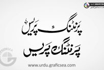 2 Style Printing Press Urdu Font Calligraphy