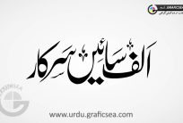 Alif Sayen Sarkar Urdu Font Calligraphy