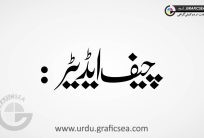 Chif Editor Urdu Font Calligraphy