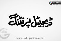 Digital Printing Urdu Font Calligraphy
