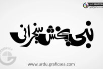 Nabi-Bakhash-Sanjrani-Urdu-Name-Calligraphy