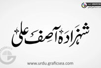 Shehzada Asif Ali Urdu Name Calligraphy