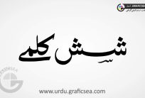 Shish Kalme Urdu Word Calligraphy