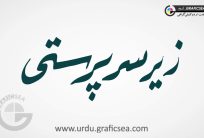 Zair e Sarparsti Urdu Word Calligraphy