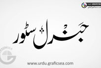 Genral Store Urdu Font Calligraphy