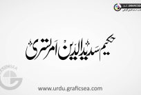 Hakeem Sodais uddin Amrtasri Urdu Font Calligraphy