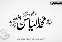 Hazrat Muhammad Ilyas Name Urdu Font Calligraphy