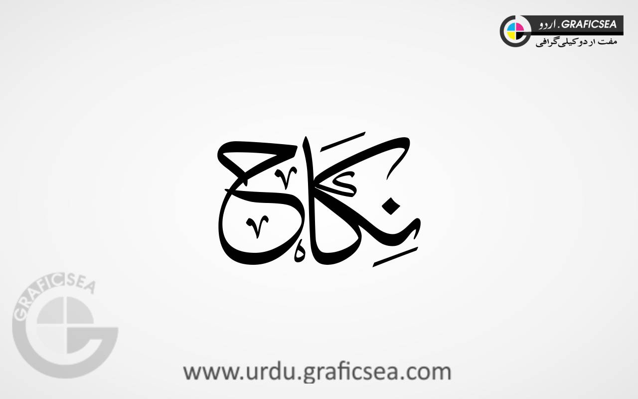 Nikah Word Urdu Font Calligraphy