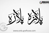 Plaza 2 Word Urdu Font Calligraphy
