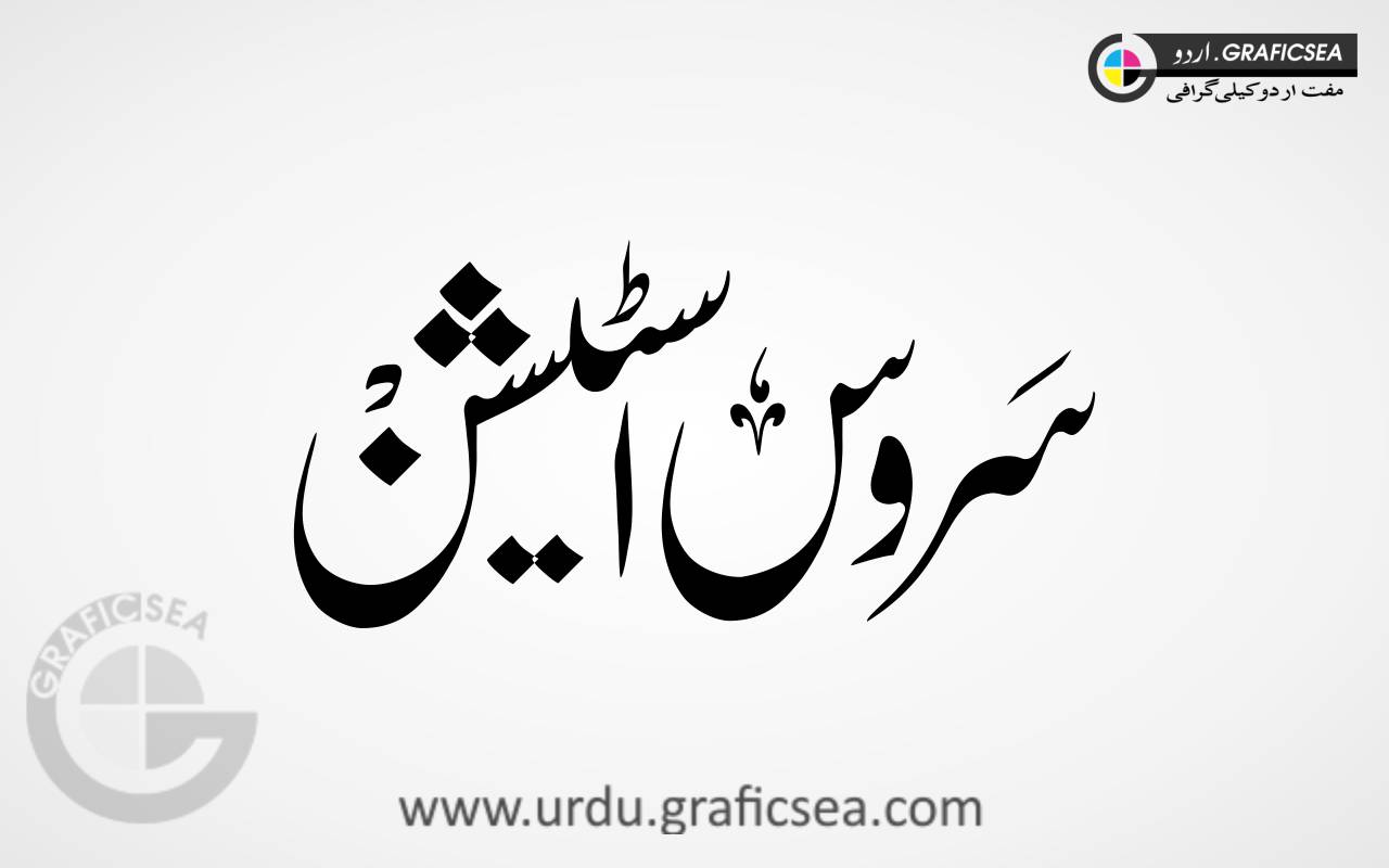 Service Station Urdu Font Calligraphy