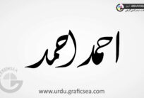 Ahmad, Ahmed 2 Font Style Urdu Calligraphy