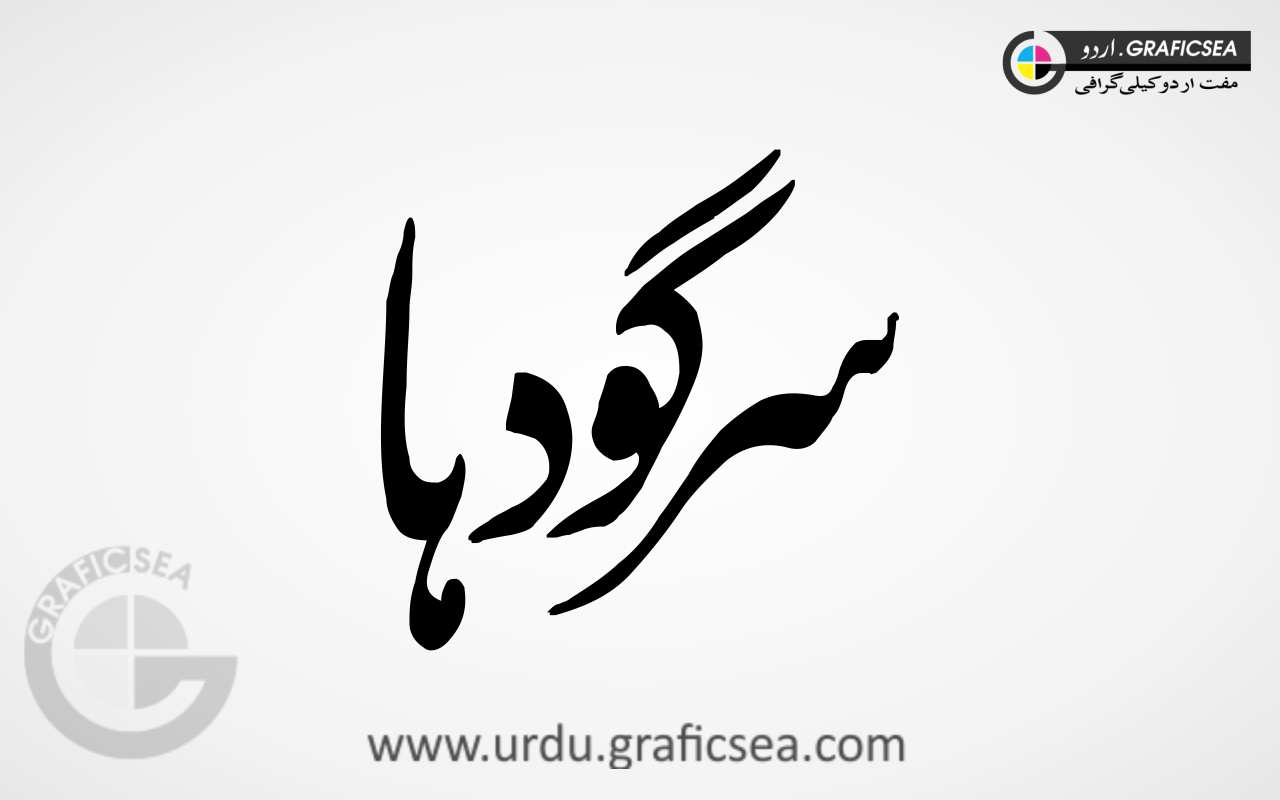 City Name Sargodha Urdu Calligraphy