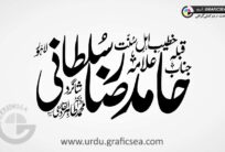 Hamid Raza Sultani Lahore Urdu Name Calligraphy