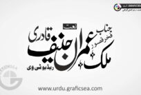 Malik Imran Qadri Urdu Name Calligraphy