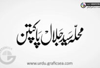 Mohallah Syed Jalal Pakpattan Urdu Calligraphy