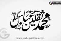 Muhammad Saqlain Abbas Ghilo Urdu Name Calligraphy