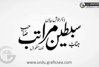 Zakir Sabtain Muratib Urdu Name Calligraphy