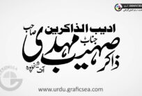 Zakir Sohaib Mehdi Shaikho Pura Urdu Name Calligraphy