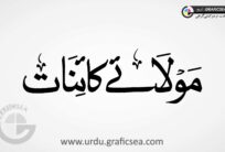 Moula e Kainaat Ali RA Urdu Calligraphy