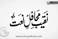Naqeeb e Mehfil e Naat Urdu Calligraphy