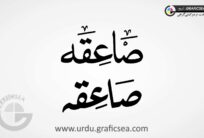 Saiqa, Saaeqa Girl Name Urdu Calligraphy