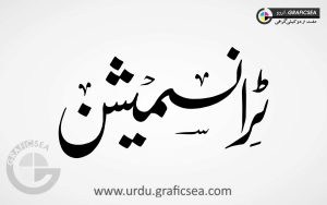 Unique Word Transmition Title Urdu Calligraphy