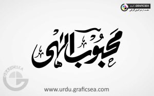 Mehboob Elahi Name Urdu Calligraphy